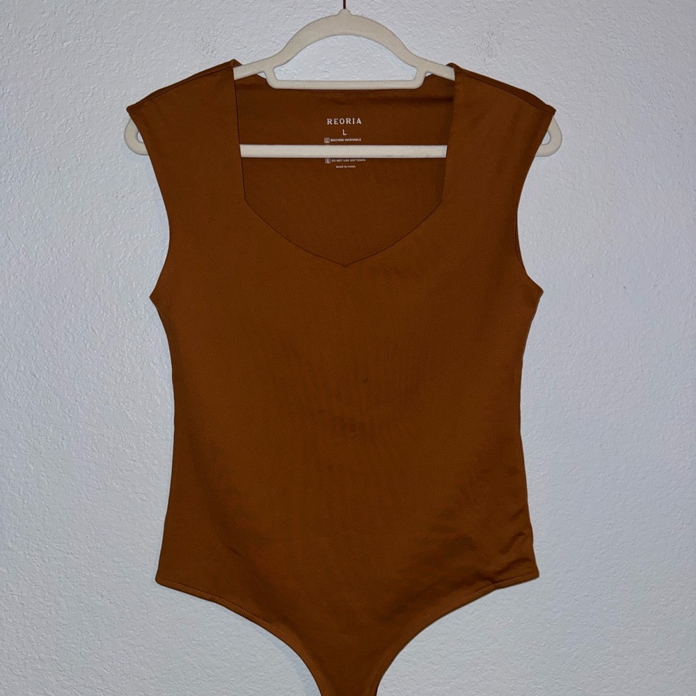 Rust Sleeveless Bodysuit